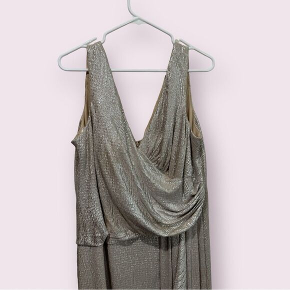 Oleg Cassini Grecian Goddess plus size 18W long gown - Picture 3 of 6